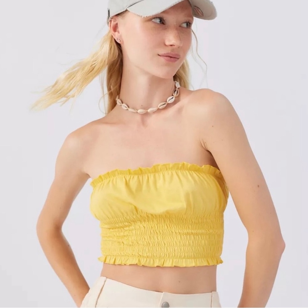 Urban Outfitters Stella Smocked Tube Top